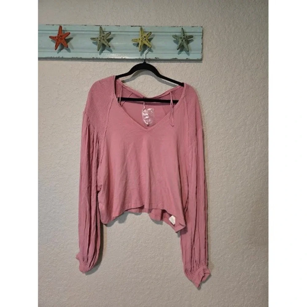 Free People Kathy Top- Mauve Pink